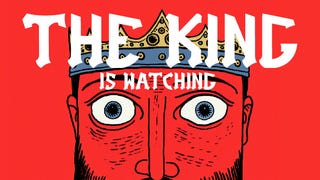 The logo art for strategy game The King Is Watching.