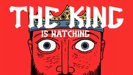 The logo art for strategy game The King Is Watching.