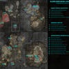 A map of the Underground Layer regions in Elden Ring, with the locations of every single boss encounter marked and numbered.